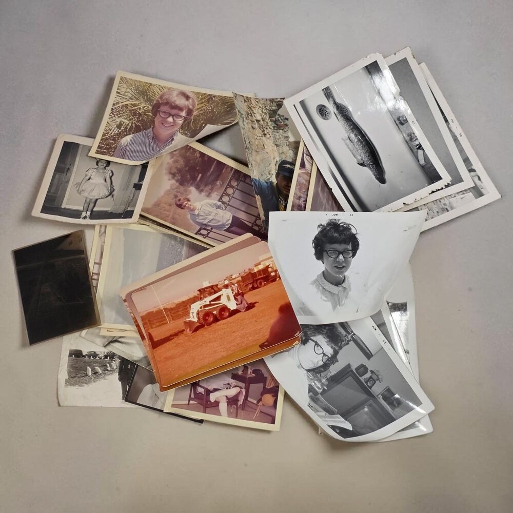 Lot 28 Vintage Photos & 1 Negative 1950s 1960s People Military Farm Equipment